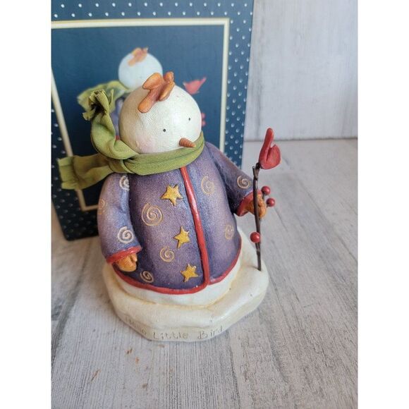 Lang 2005 classic hello little bird snowman Xmas home decor - Picture 2 of 9